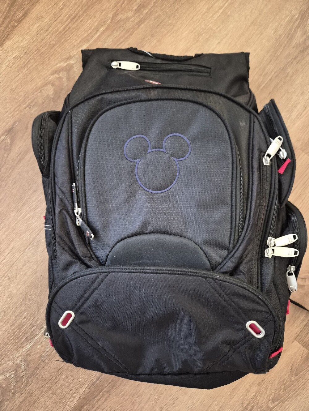 Disney X Elleven Black Mickey Mouse Logo Backpack TSA Approved
